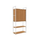 Ver imagem 4 de Estante para Livros Estilo Industrial Li041 Kappesberg Cor Canela/branco