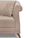 Ver imagem 2 de Kit 2 Poltronas Decorativas Retro Polo Linho Areia Ezz Areia