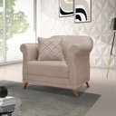 Ver imagem 6 de Kit 2 Poltronas Decorativas Retro Polo Linho Areia Ezz Areia