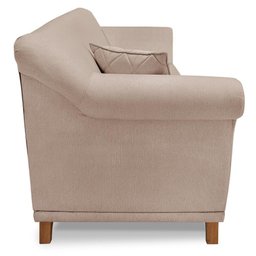 Kit 2 Poltronas Decorativas Retro Polo Linho Areia Ezz Areia - 3