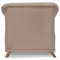 Kit 2 Poltronas Decorativas Retro Polo Linho Areia Ezz Areia - 5