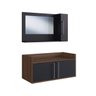 Conjunto de Gabinete e Espelheira Para Banheiro 3 Portas Baldo Estilare Móveis - 2