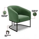 Ver imagem 3 de Cadeira Sala de Jantar Base Industrial Preto Stella Suede D03 - D’Rossi