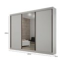 Ver imagem 2 de Guarda Roupa 4 Gavetas San Marino Premium com Espelho Branco – Leifer Móveis