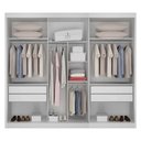 Ver imagem 3 de Guarda Roupa 4 Gavetas San Marino Premium com Espelho Branco – Leifer Móveis