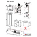 Ver imagem 2 de Quarto Infantil Completo C/ Minicama e Mesa Cabeceira Multimóveis Mp4204 Branco