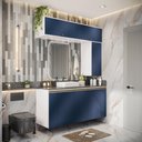 Ver imagem 1 de Conjunto para Banheiro Kappesberg Celeste 7 Peças Branco/azul 160cm