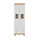 Ver imagem 4 de Guarda-roupa Infantil 62cm 2 Portas e 2 Gavetas Ternura Multimóveis Mp4476 Madeirado/branco