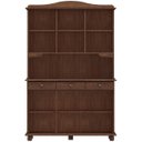Ver imagem 5 de Cristaleira Portas de Vidro 129cm Pé Madeira Rubia Café F07 - Mpozenato