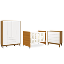 Ver imagem 2 de Quarto de Bebê Berço Evolution + Guarda Roupa 4P + Cômoda 4g Elfe Branco Savana
