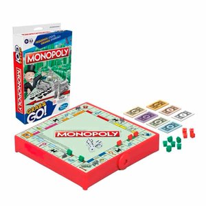 Jogo de Tabuleiro - Portátil Grab And Go - Monopoly - Hasbro Gaming