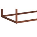 Ver imagem 4 de Mesa Cabeceira Off White para Cama Casal Pés Metal Cobre Eros 45cm 2 Gavetas Puxador Cava Luxo