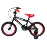 Bicicleta Infantil Menino Aro 16 com Rodinhas Freio V-brake Bicikids Preto - 1