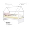 Cama Casinha Slim Rb Branco Housin - 4