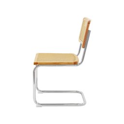 Kit 2 Cadeiras de Jantar Cesca sem Braço Cor Madeira Natural Base Aço Cromado - 4