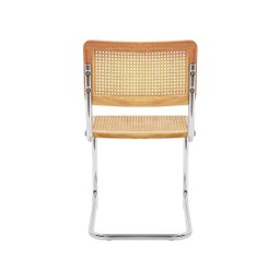 Kit 2 Cadeiras de Jantar Cesca sem Braço Cor Madeira Natural Base Aço Cromado - 5