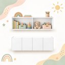 Ver imagem 5 de Kit Balcão Multiuso Suspenso Escolar com 8 Portas 247cm Multimóveis MP6113 Branco