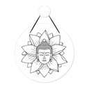 Ver imagem 1 de Flâmula Buda com Flor 30cmx30cm - Cria Arte Laser Branco