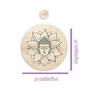 Ver imagem 2 de Flâmula Buda com Flor 30cmx30cm - Cria Arte Laser Branco