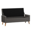 Ver imagem 3 de Recamier Bau Londres 1,60m Suede Cinza - Clique Decor Clique Decorações