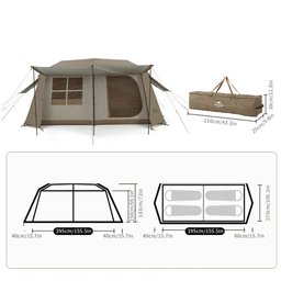 Barraca Profissional Tenda 5 a 8 Pessoas Impermeável Camping Praia Grande - 4