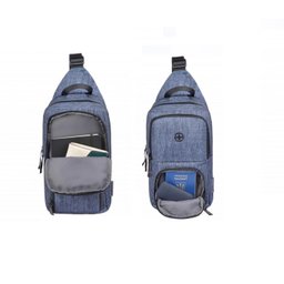 Mochila transversal dois compartimentos Lifestyle Wenger Azul - 5