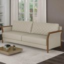 Ver imagem 2 de Sofa 2 Lugares Ambar 165 cm Braços Pes em Madeira Courino Tcs 725 Moll