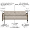 Ver imagem 5 de Sofa 2 Lugares Ambar 165 cm Braços Pes em Madeira Courino Tcs 725 Moll