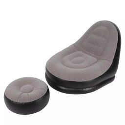 Poltrona Inflável Ultra Lounge com Pufe Sofá Preguiçoso - 1