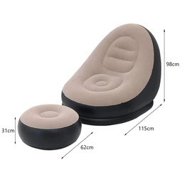 Poltrona Inflável Ultra Lounge com Pufe Sofá Preguiçoso - 2