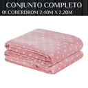 Ver imagem 4 de Cobertor Grosso Coberdrom Romance Queen Size Super Fofinha Petit Poá:rosa