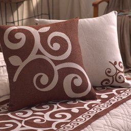 Almofada com Enchimento Decorativa Turin Premium Jacquard Estampado Arabesco Coral - 4