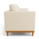 Ver imagem 4 de Sofá 03 Lugares Juliette Corino Bege Base Madeira Castanho