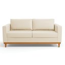 Ver imagem 3 de Sofá 03 Lugares Juliette Corino Bege Base Madeira Castanho