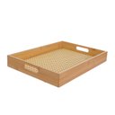 Ver imagem 1 de Bandeja de Bambu e Palhinha 39cm x 28cm x 5cm - Hauskraft