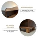 Ver imagem 6 de Kit 3 Estantes de Livros 85CMX190CM 100% Madeira Maciça 5 Prateleiras Rubi Marrom