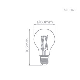4,7w Bulbo Filamento 2700k Sth20211/27 Stella - 2