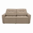 Ver imagem 2 de Sofá Retrátil Reclinável 2 Lugares Moderno e Confortável para Recepção e Sala Veludo Oslo:bege