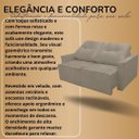 Ver imagem 5 de Sofá Retrátil Reclinável 2 Lugares Moderno e Confortável para Recepção e Sala Veludo Oslo:bege