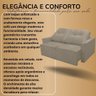 Sofá Retrátil Reclinável 2 Lugares Moderno e Confortável para Recepção e Sala Veludo Oslo:bege - 5