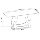 Ver imagem 4 de Mesa de Jantar 4 Lugares Bahrein Mel/perola/off White - Panorama Móveis