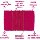 Ver imagem 4 de Jogo de Toalha Banho + Rosto Montreal 100% Algodão Alta Absorção - Rosa Pink