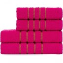 Ver imagem 1 de Jogo de Toalha Banho + Rosto Montreal 100% Algodão Alta Absorção - Rosa Pink