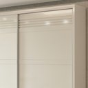 Ver imagem 3 de Guarda Roupa Casal 267cm 2 Portas de Correr 100% MDF TW603 Off White - Dalla Costa