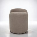 Ver imagem 2 de Puff Belli Orgânico em Bouclé Premium Bege e Encosto Corino Caramelo
