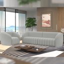 Ver imagem 3 de Kit Sofá 5 Lugares para Sala 332cm com 01 Poltrona Lazio M03 Veludo Creme - Lyam Decor