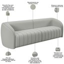 Ver imagem 6 de Kit Sofá 5 Lugares para Sala 332cm com 01 Poltrona Lazio M03 Veludo Creme - Lyam Decor