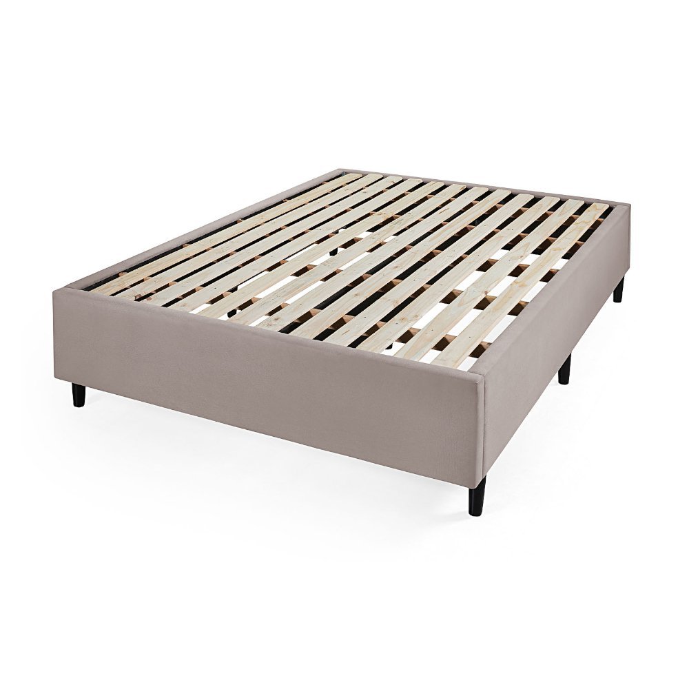 Caixa Base Box Cama Casal Premium 1,40m Desmontável Veludo Pavia - Bege - 1