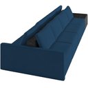Ver imagem 4 de Sofá Ilha Modular para Sala 432cm com Puff Dublin K01 Veludo Azul Marinho e Sintético Preto - Lyam
