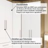 Guarda Roupas Modulado de Canto Diagonal 3 Peças com 5 Portas e 4 Gavetas Paris Luciane Móveis - 5
